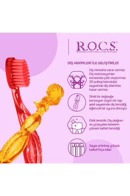 3-7 Yaş Diş Fırçası - Kırmızı Rocs07k - 2