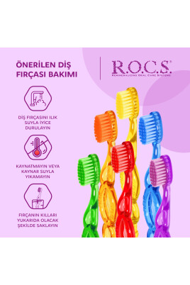 3-7 Yaş Diş Fırçası - Kırmızı Rocs07k - 5
