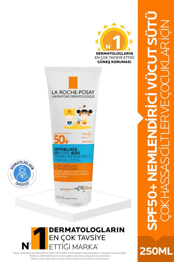 Laroch Anthelios Dermo Pediatrics Uvumne 400 SPF50+ Güneş Koruyucu Vücut Sütü 250ml- Çocuklar İçin - 1