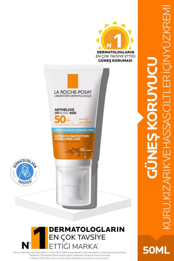 La Roche Anthelios Uvmune Spf 50 Hassas Ciltler Için Yüksek Korumalı Yüz Güneş Kremi - 1