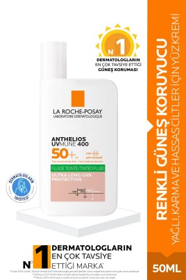 La Roche Anthelios Uvmune400 Oil Control Fluide Spf50 Karma Ve Yağlı Için Renkli Yüz Güneş Kr - La Roche Posay