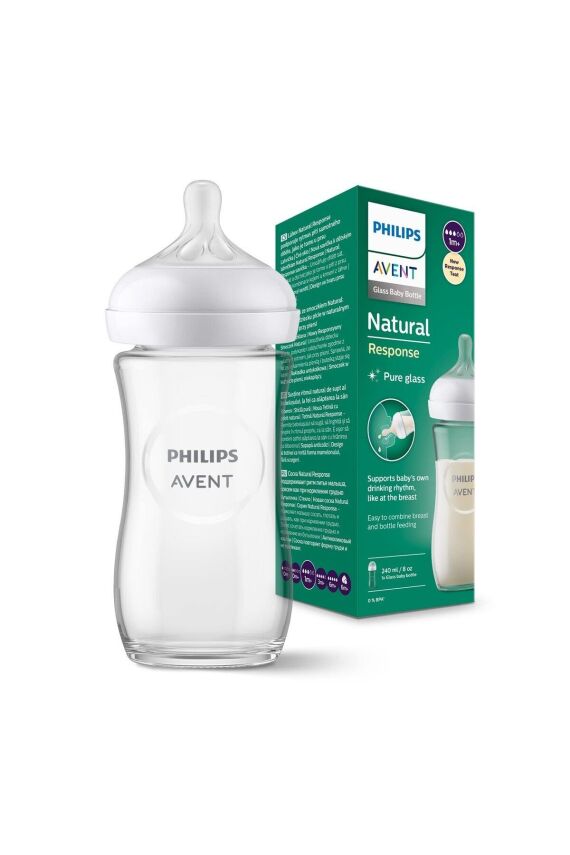 Avent Doğal Tepkili Cam Biberon 240ml 1 Ay Scy933/01 - 1