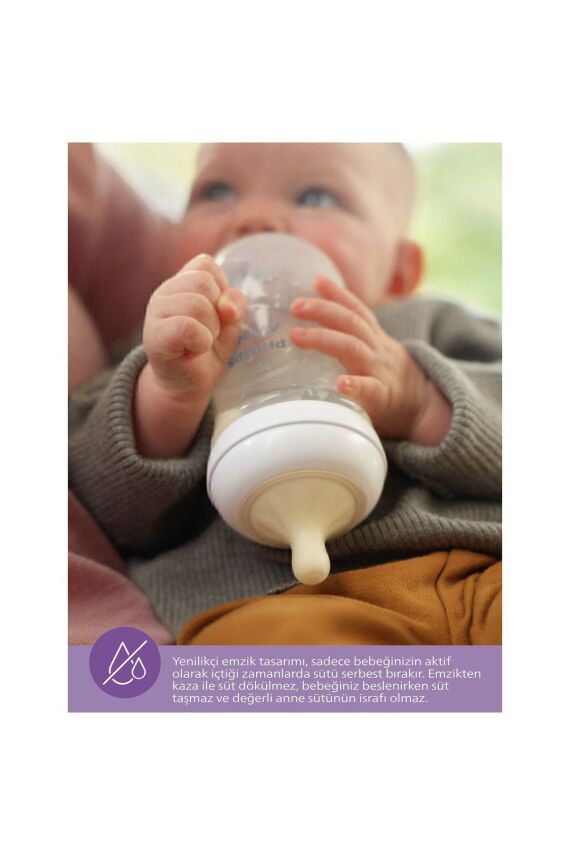 Avent Doğal Tepkili Pp Mavi Biberon 260ml 1 Ay Scy903/21 - 5