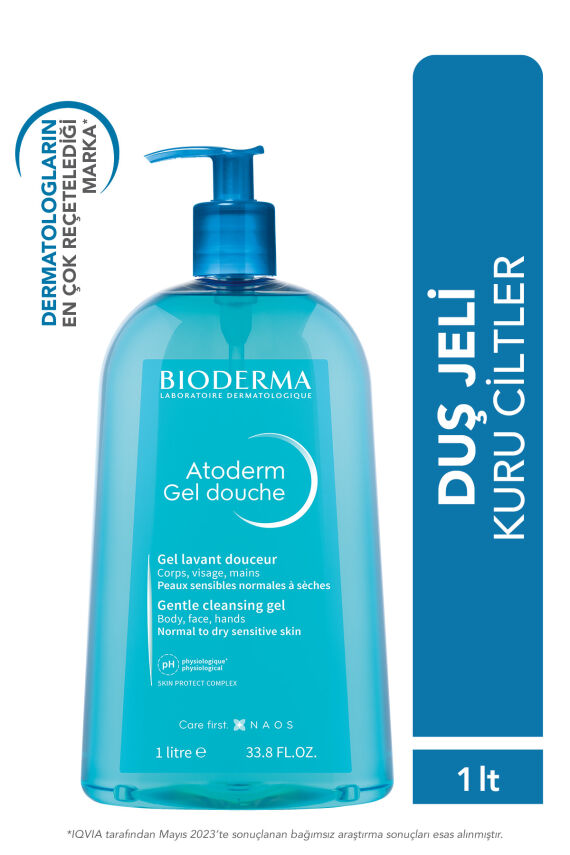 Bioderma Atoderm Shower Gel Aile Boyu Kuru Ciltler Için Nemlendirici Duş Jeli Bebek Çocuk Yetişkin 1 Lt - 1