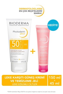 Bioderma Photoderm SPOT SPF50+ Leke Karşıtı Güneş Kremi & Sensibio Temizleme Jeli 45 ML - Bioderma