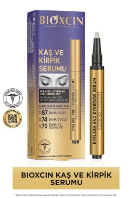 Bioxcin Kaş Kirpik Serumu - Kolajen Hyaluronik Asit Hint Yağı Keratin Peptidleri B5 Biocomplex B11 - Bioxcin