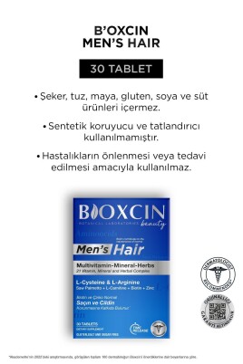Bioxcin Mens Hair 30 Tablet - L Arginin Biotin Saw Palmetto L Carnitine Çinko L Sistein Keratin Bakır Iyot. - 3