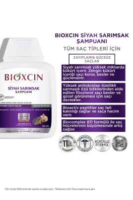 Bioxcin Siyah Sarımsak Şampuanı 3 al 2 Öde 3x300 Ml - Yıpranmış Seyrek Dökülen Saçlar - 2