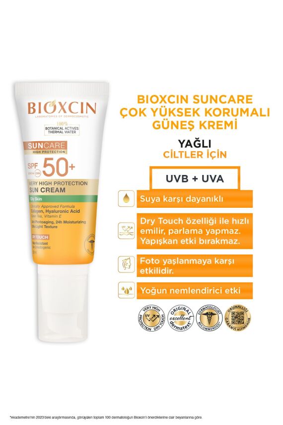 Bioxcin Sun Care Çok Yüksek Koruma Yağlı Ciltler için Güneş Kremi Spf 50+ 50 Ml - Kolajen ve Hyaluronik Asit - 3