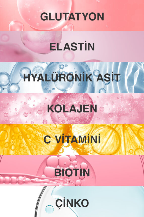 Bioxcin Women's Skin 30 Tbl - Glutatyon, Elastin, Biotin, Çinko, Kolajen, Hya Asit, Magnezyum, Cilt Vitamini - 3
