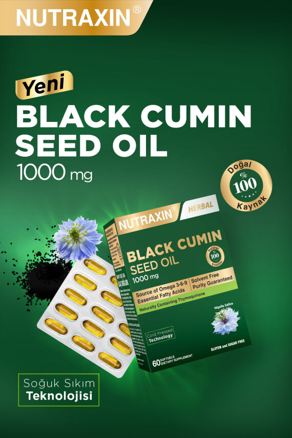 Black Cumin Seed Oil, Çörek Otu Yağı 60 Softjel - Doğal Soğuk Pres Takviye Edici - 3