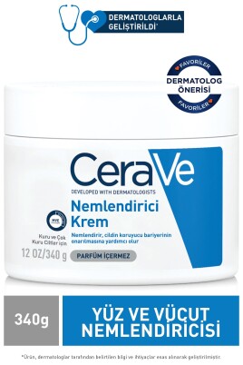 Cerave Nemlendirici Krem Kuru Ciltler Için Seramid Ve Hyalüronik Asit Içerikli 340 gr - CeraVe