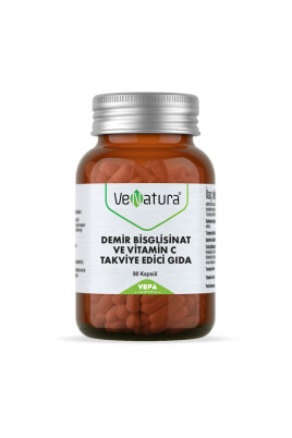 Demir Bisglisinat ve Vitamin C 90 Kapsül - VeNatura