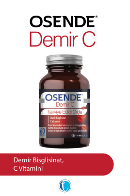 Osende Demir C 60 Bitkisel Kapsül Demir Bisglisinat - Osende