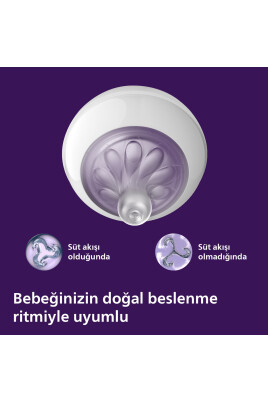Doğal Tepkili PP Pembe Biberon, 260ml, 3-6 Ay, SCY903/11 - 2