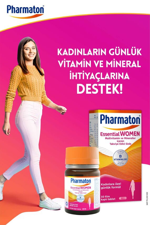 Essential Women 30 Tablet - Biotin, Demir, Vitamin B, Multivitamin Ve Mineraller - 4