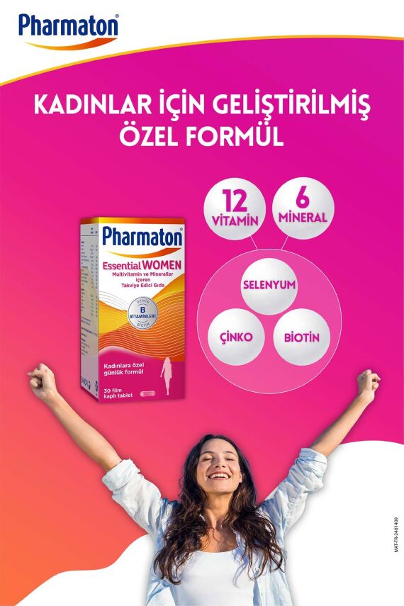 Essential Women 30 Tablet - Biotin, Demir, Vitamin B, Multivitamin Ve Mineraller - 2