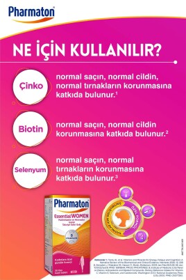 Essential Women 30 Tablet - Biotin, Demir, Vitamin B, Multivitamin Ve Mineraller - 3