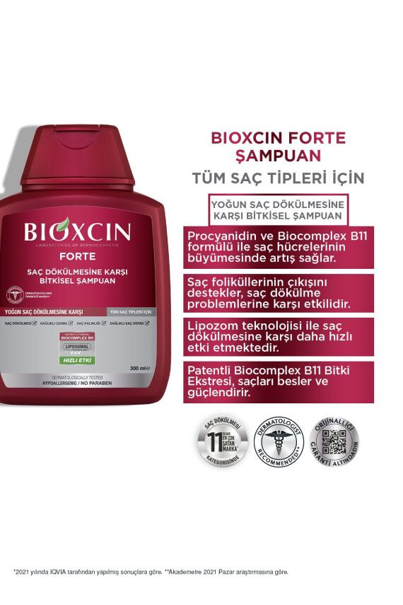 Bioxcin Forte 300 ml 3 Al 2 Öde Şampuan - Yoğun Dökülme Şampuanı - 2