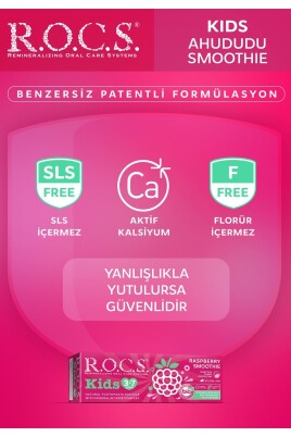 Kıds 3-7 Yaş Ahududu Smoothıe Tadında Florürsüz Diş Macunu 45g - 4