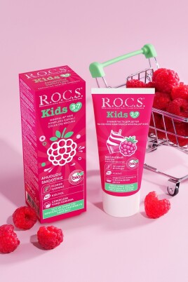 Kıds 3-7 Yaş Ahududu Smoothıe Tadında Florürsüz Diş Macunu 45g - 5