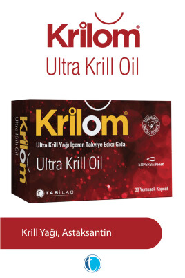 Krilom Ultra Krill Oil Takviye Edici Gıda 30 Yumuşak Kapsül - Krilom