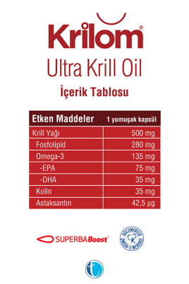 Krilom Ultra Krill Oil Takviye Edici Gıda 30 Yumuşak Kapsül - 2