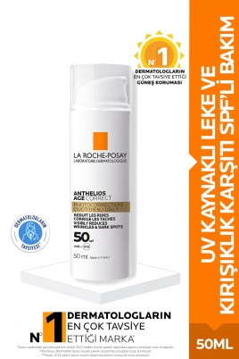 La Roche Anthelios Age Correct SPF50+ Uv Kaynaklı Leke ve Kırışıklık Karşıtı-50ml - 1