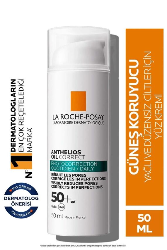 La Roche Anthelios Oil Correct Spf 50 Yağlı Ve Akneye Eğilimli Ciltler Için Yüz Güneş Kremi - 1