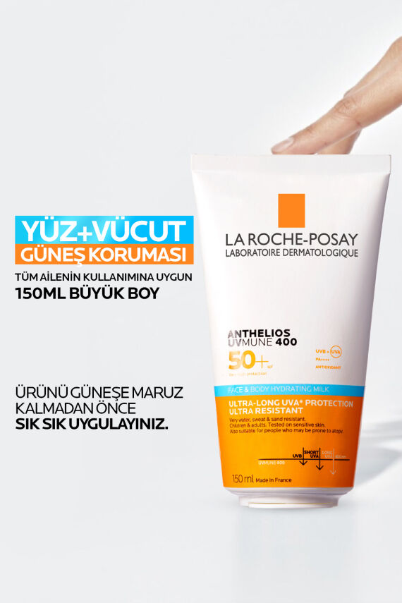 La Roche Anthelios UVMune 400 Nemlendiren Yüz ve Vücut Güneş Kremi 150 ml - 3