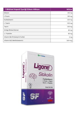 Ligone Sitikolin Fosfatidilserin Bitkisel Kapsül 30 Kapsül - 5