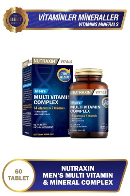 Nutraxin Men's Multi Vitamin Ve Mineraller Içeren Complex Takviye Gıda 60 Tablet - Nutraxin