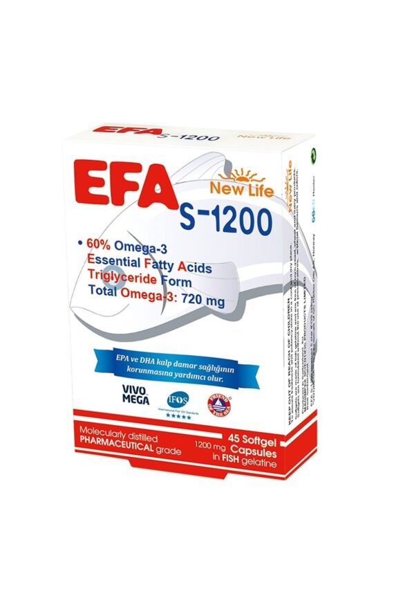 New Life Efa S-1200 Balık Yağı 45 Kapsül - 1