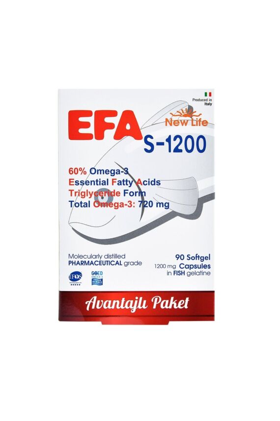New Life Efa S-1200 Omega-3 90 Kapsül - 1