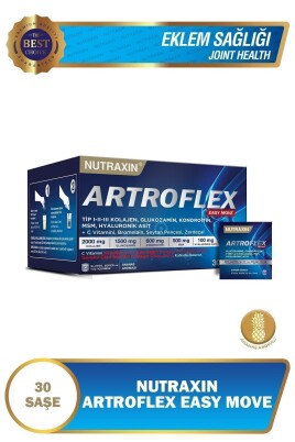 Nutraxin Artroflex Easy Move Saşe 30x6 gr - Glukozamin, Kondroitin, Msm, Bromelain, Kolajen, Bamya Çiçeği - 1