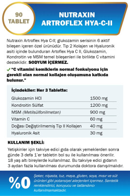 Nutraxin Artroflex Hya-C-II 90 Tablet + Extra Gel 100 ml Hediyeli - 2