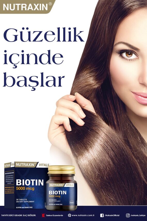 Nutraxin Biotin 5000 Mcg 30 Tablet - 3