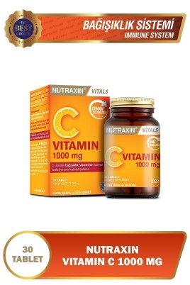 Nutraxin C Vitamin 1000 Mg - C Vitamini Deposu Zaman Salınımlı 30 Tablet - Nutraxin