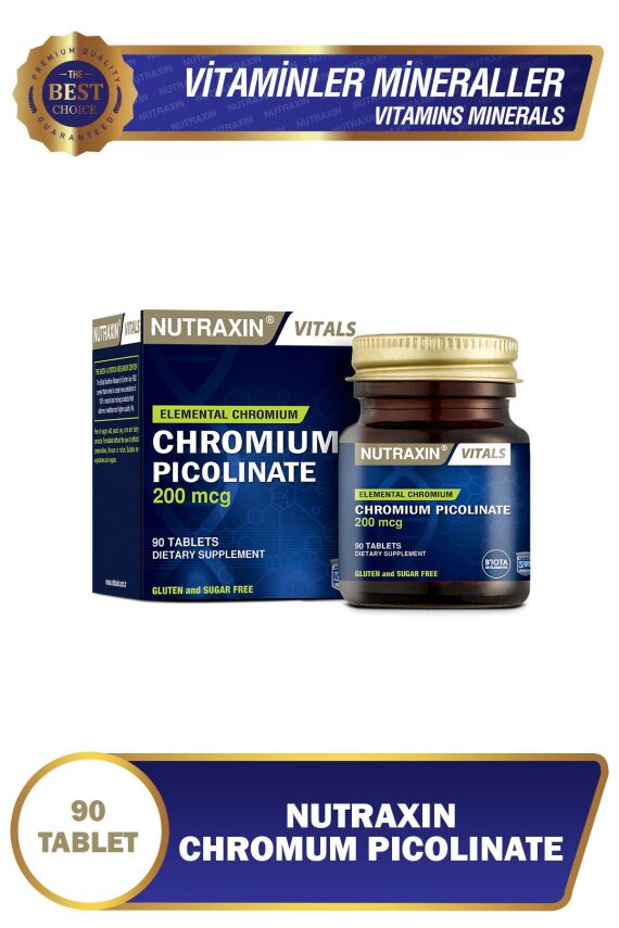 Nutraxin Chromium Picolinate 200 Mcg 90 Tablet - 1