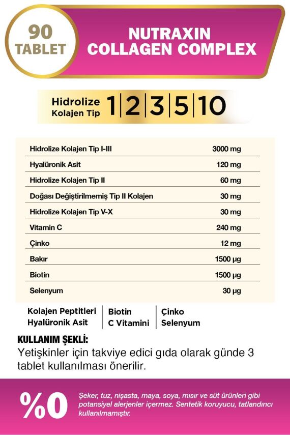 Nutraxin Collagen Beauty Complex 90 Tablet - 2