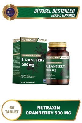 Nutraxin Cranberry 500 Mg 60 Tablet - Nutraxin
