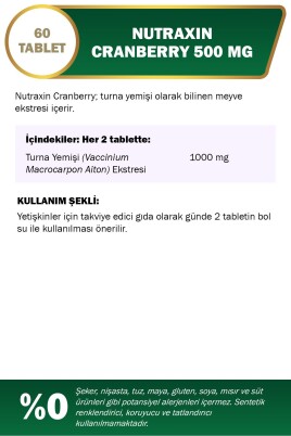 Nutraxin Cranberry 500 Mg 60 Tablet - 2