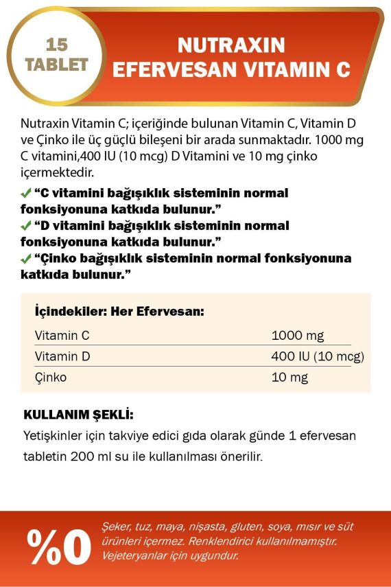 Nutraxin Efervesan C Kofre 2 Al 1 Öde - C 1000 Mg D 400 Iu Zinc 10 Mg - 2