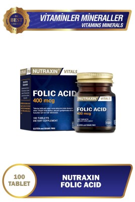 Nutraxin Folic Acid 400 Mcg 100 Tablet - Nutraxin
