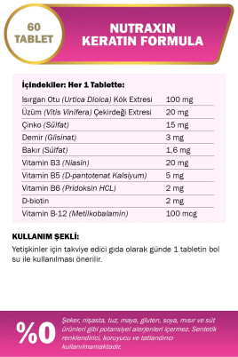 Nutraxin Keratin Formula 60 Tablet - 2