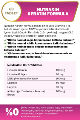 Nutraxin Keratin Formula 60 Tablet - 3