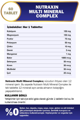 Nutraxin Multi Mineral Complex 60 Tablet - 2