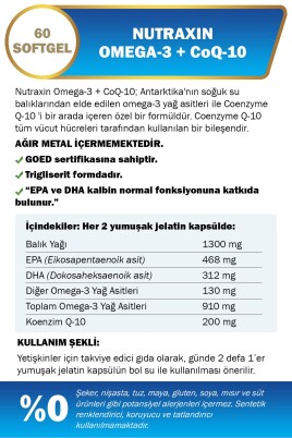 Nutraxin Omega 3 Coq-10 60 Kapsül - 2