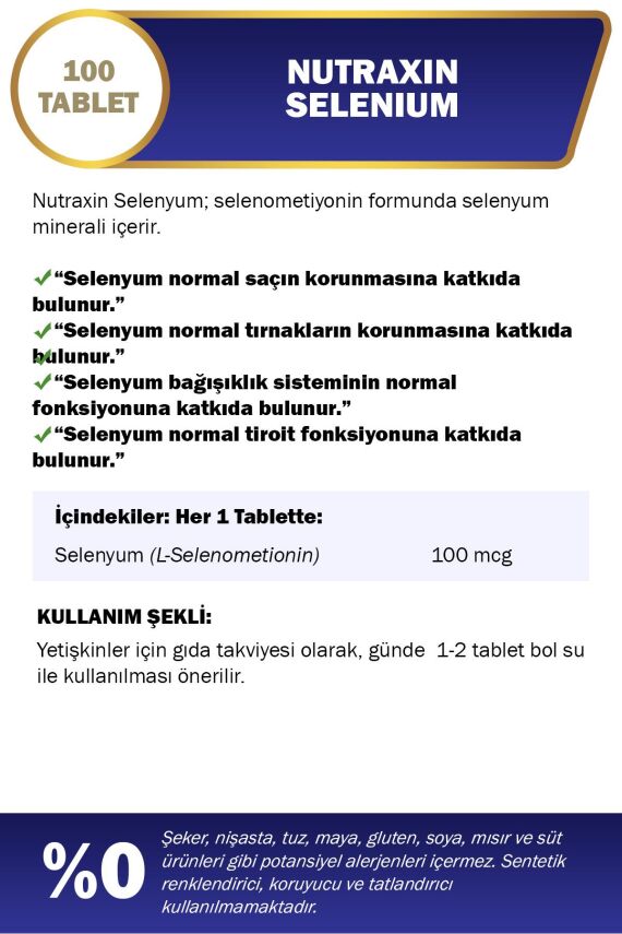 Nutraxin Selenium 100 Mcg 100 Tablet - 2