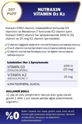 Nutraxin Vitamin D3k2 Sprey 30 ml - 3